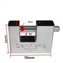 Ver imagem 5 de Cadeado Grande 70mm Barra Tranversal Blindado Anti Furto 4