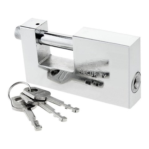 Cadeado Grande 70mm Barra Tranversal Blindado Anti Furto 4