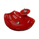 Ver imagem 1 de kit 2 peças cuba de vidro canoa oval vermelha +válvula
