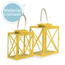 Ver imagem 2 de Conjunto Lanternas Marroquinas Dubai com Alça de Corda Dourada
