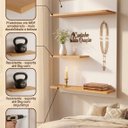 Ver imagem 4 de Prateleira Cantinho da Oração Painel Suspenso MDF Branco Amadeirado Letra 3D