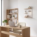 Ver imagem 6 de Prateleira Cantinho da Oração Painel Suspenso MDF Branco Amadeirado Letra 3D