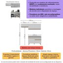 Ver imagem 3 de Armário Cozinha Modulada Compacta com Balcão 3 Peças Veneza Multimóveis Mp3765 Branco/dourado