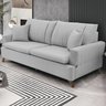 Sofa 3 Lugares 180 cm Eron Linho Cinza Vazzano - 1