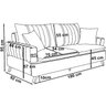 Sofa 3 Lugares 180 cm Eron Linho Cinza Vazzano - 4