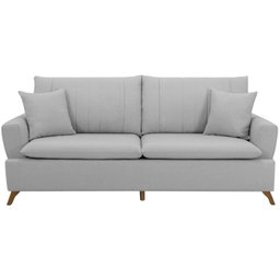 Sofa 3 Lugares 180 cm Eron Linho Cinza Vazzano - 2
