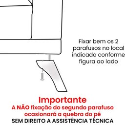 Sofa 3 Lugares 180 cm Eron Linho Cinza Vazzano - 6