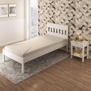Ver imagem 2 de Cama de Solteiro para Colchão 88 x 188 cm Multimóveis VCR35010 Branco