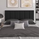 Ver imagem 4 de Cabeceira Estofada Dubai Para Cama Box Casal 1,40m Preto