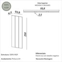 Ver imagem 3 de Painel Decorativo Liso 93,8cm para Parede em MDF Freijó Dalla Costa