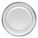 Ver imagem 1 de Prato Refeição Borda Prata 06 Unidades