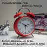 Relógio Despertador RUIKE Volume Alto Sinos Estilo Antigo A1 CORPO DE METAL AÇO VERMELHO - 2