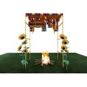 Ver imagem 3 de Gazebo Telado Pergolado Dourado para Decorar com Flores, 200cm Portátil e Desmontável