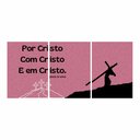 Ver imagem 2 de Kit 3 Quadro Decorativo Cristão Jesus Evangélico Gospel 28x20cm
