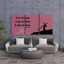 Ver imagem 1 de Kit 3 Quadro Decorativo Cristão Jesus Evangélico Gospel 28x20cm