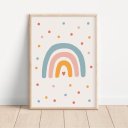Ver imagem 4 de Kit 3 Quadros Decorativos Infantil no Ritmo da Natureza Quarto Bebê 30x40 Moldura Madeira