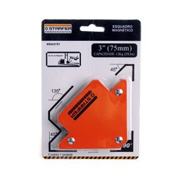 Kit 2 Esquadro Magnético 12kg Starfer 3 Pol. (75mm) Starfer - 2