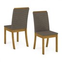 Ver imagem 5 de Conjunto Sala De Jantar Henn Suzi 6 Cadeiras Nature/off White/tecido Bege