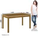 Ver imagem 2 de Conjunto Sala De Jantar Henn Suzi 6 Cadeiras Nature/off White/tecido Bege