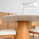 Ver mais imagens de Mesa de Jantar Cone Redonda Laminado em Madeira 120cm Cairo Branco/Off White/Cinamomo