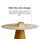 Ver imagem 6 de Mesa de Jantar Cone Redonda Laminado em Madeira 120cm Cairo Branco/Off White/Cinamomo