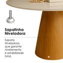 Ver imagem 5 de Mesa de Jantar Cone Redonda Laminado em Madeira 120cm Cairo Branco/Off White/Cinamomo