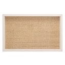 Ver imagem 4 de Bandeja de Madeira com Sisal e Bambu Branca 45x30x4cm