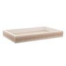 Bandeja de Madeira com Sisal e Bambu Branca 45x30x4cm - 2