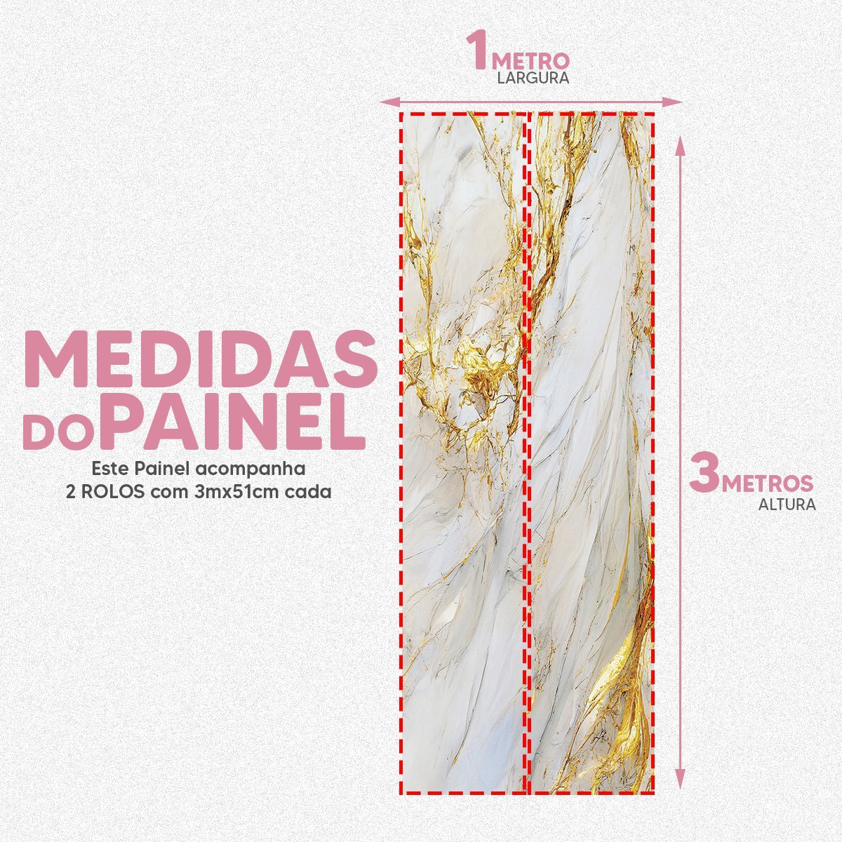 Papel de Parede Painel 3D Mármore Branco Amarelo 1M Revestimento Auto Colante Brilho Marmorizado - 5