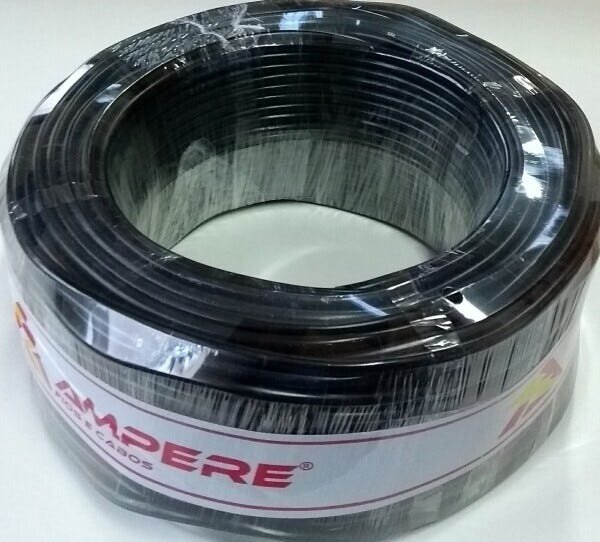 Cabo PP Flexível 3x6,0mm-100 metros-preto - Ampére Do Brasil - 1