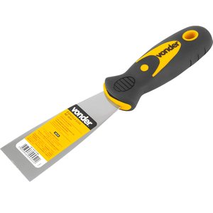 Espátula Betumadeira Lisa 1.1/2'' 3,8 Cm Aço Carbono com Cabo Anatômico em Pvc Vonder