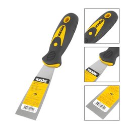 Espátula Betumadeira Lisa 1.1/2'' 3,8 Cm Aço Carbono com Cabo Anatômico em Pvc Vonder - 5