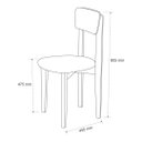 Ver imagem 4 de Mesa Cadeiras 80cm Estofado Mdf Pinus para Ambientes Pequeno:preto