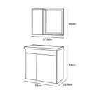 Ver imagem 3 de Conjunto Gabinete para Banheiro Munique Branco - Bechara