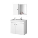 Ver imagem 1 de Conjunto Gabinete para Banheiro Munique Branco - Bechara