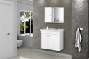Ver imagem 2 de Conjunto Gabinete para Banheiro Munique Branco - Bechara