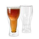 Ver imagem 1 de Copo de Vidro Duplo Formato Garrafa Tulipa Invertida 350ml