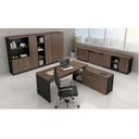 Ver imagem 4 de Mesa Escritório Presidente 1,90 X 1,60 C/ Armário Web40 Ameixa / Preto