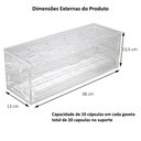 Ver imagem 4 de SUPORTE ACRÍLICO PORTA CÁPSULAS BBLEND 2 GAVETAS PARA 20 CÁPSULAS PC-BB-20 CENTAURI ACRÍLICOS Centau
