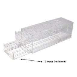 SUPORTE ACRÍLICO PORTA CÁPSULAS BBLEND 2 GAVETAS PARA 20 CÁPSULAS PC-BB-20 CENTAURI ACRÍLICOS Centau - 7