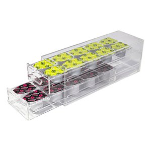 SUPORTE ACRÍLICO PORTA CÁPSULAS BBLEND 2 GAVETAS PARA 20 CÁPSULAS PC-BB-20 CENTAURI ACRÍLICOS Centau
