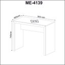 Ver imagem 5 de Mesa Pequena de Estudo 90x74 Cm Office Me4139 Nogal