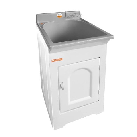Gabinete de Lavanderia com Tanque 32l Cinza Stilofibras Lava