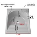Ver imagem 3 de Gabinete de Lavanderia com Tanque 32l Cinza Stilofibras Lava