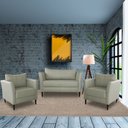 Ver imagem 7 de Conjunto Sofá 2 Lugares com 2 Poltronas Pés Palito Lubbock Couro Fendi
