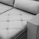Ver imagem 6 de Sofá Retrátil Reclinável para Sala 4 Lugares 290cm Aires F04 Veludo Cinza Claro - Lyam Decor