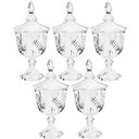 Ver imagem 2 de 5 Bombonieres de Vidro Cristal Potiches Pedestal Lyor Dublin 400ml Baleiros Decorativos