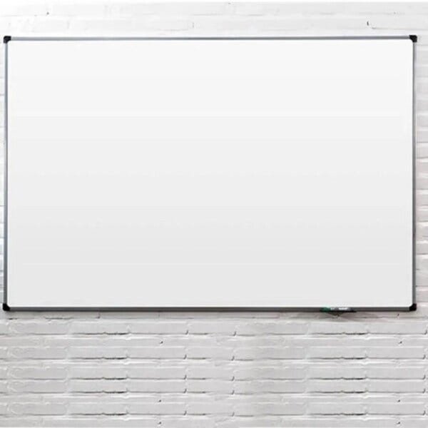 Lousa Quadro Branco Magnetico 80x60cm Mural de Recados Anotacoes em Aluminio para Parede com Suporte - 3