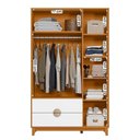 Ver imagem 6 de Kit Guarda Roupa Ipê com Comoda Ipê com Pés Madeira Maciça Cinamomo/branco
