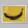 Quadro Cozinha Ilustarção Banana - 20x30cm - Moldura Caixa Branco - 1
